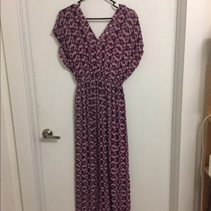 Maxi dress, pink patterned, size small